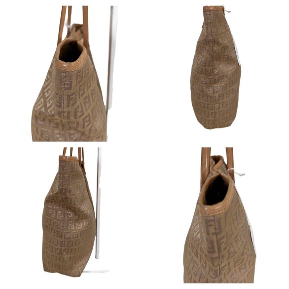 Authentic Fendi Tote Bag Canvas Used Handbag Vintage - Picture 8 of 11